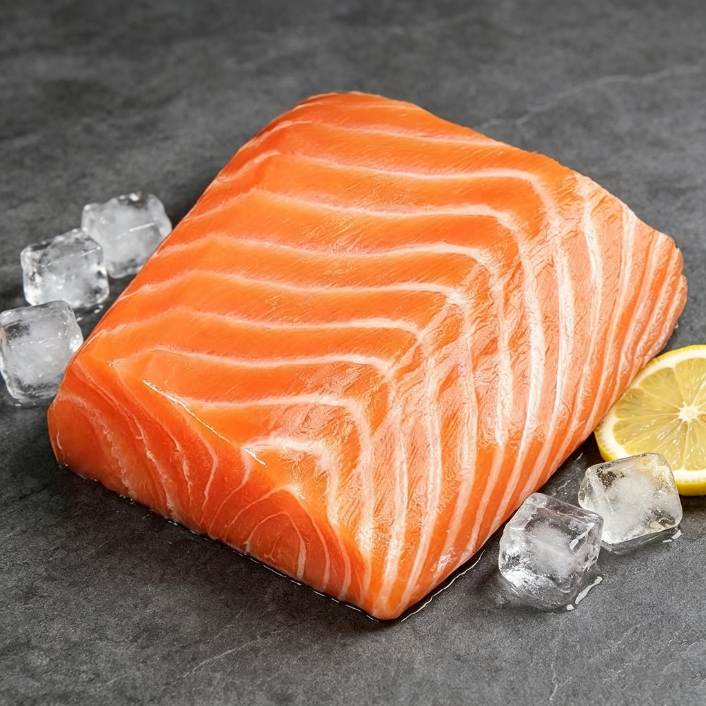 Thick-Cut Salmon Middle Loin — Buttery, Boneless, Sashimi Ready