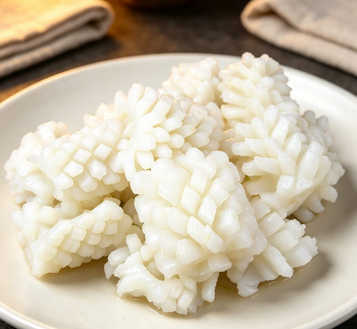 Bouncy Flower-Cut Squid Rings — Ocean-Fresh Bite, Ready to Fry